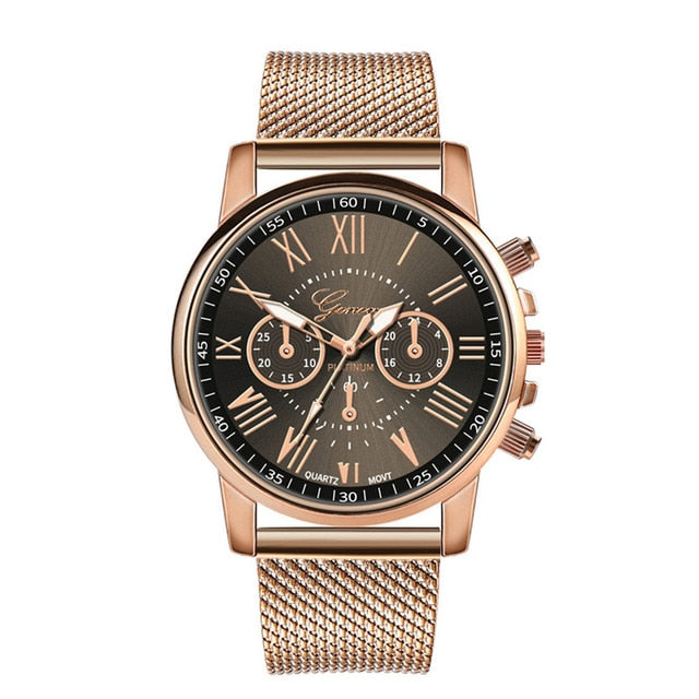 Bussiness Women's Watches Fashion Geneva Brand Roman Numeral Simple Clock Kol Saati Montre Femme Relogio Feminino Reloj Mujer@50