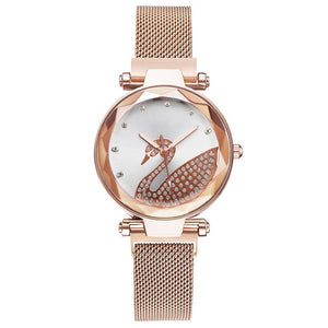 Fashion bracelet and watch women magnet quartz watch swan lazy watch female luxury diamond starry Milan with ladies quartz watch