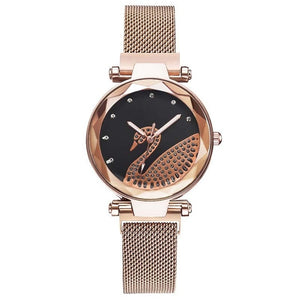 Fashion bracelet and watch women magnet quartz watch swan lazy watch female luxury diamond starry Milan with ladies quartz watch