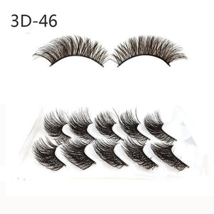 Eyelashes 5Pcs 3D imitation hairs false eyelashes naturally extend small bunches of fluffy eyelashes.