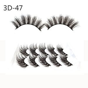 Eyelashes 5Pcs 3D imitation hairs false eyelashes naturally extend small bunches of fluffy eyelashes.