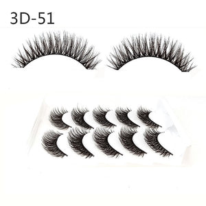 Eyelashes 5Pcs 3D imitation hairs false eyelashes naturally extend small bunches of fluffy eyelashes.