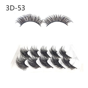 Eyelashes 5Pcs 3D imitation hairs false eyelashes naturally extend small bunches of fluffy eyelashes.