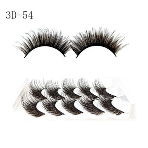 Eyelashes 5Pcs 3D imitation hairs false eyelashes naturally extend small bunches of fluffy eyelashes.