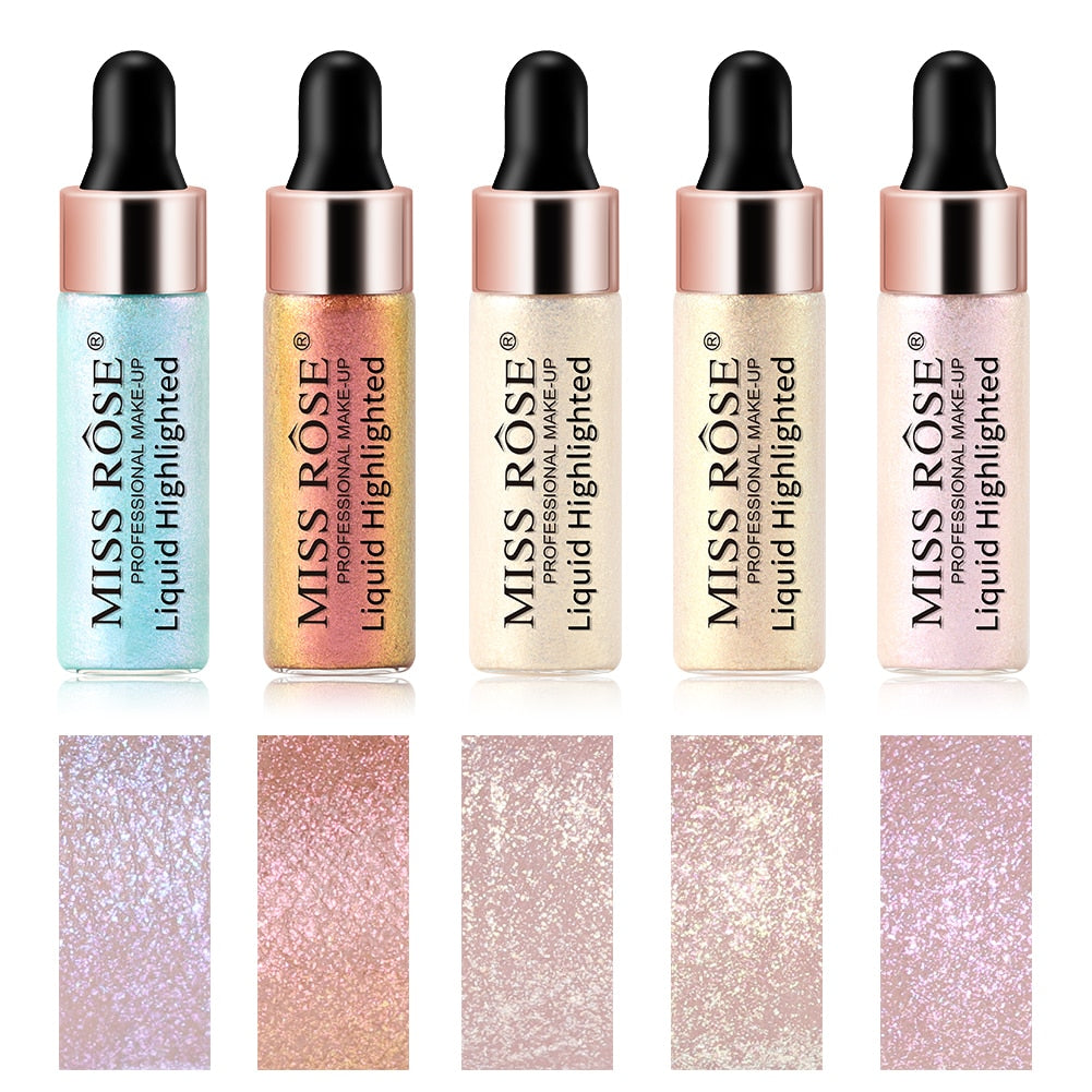 New 5 Colors Illuminator Liquid Highlighter Makeup Face Brightener Concealer Professional Glow Kit CosmeticTSLM2