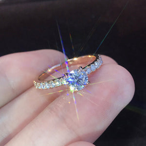 2021 Trendy Claws Design Crystal Zircon Engagement Rings For Women Female Wedding Jewelry Accessories Gift Fashion Women Rings