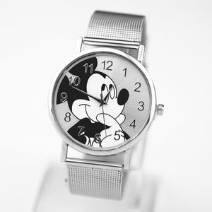 zegarki meskie Fashion Brand Mickey Watches New Cartoon Women quartz watch Lady Stainless steel ladies dress watches reloj mujer