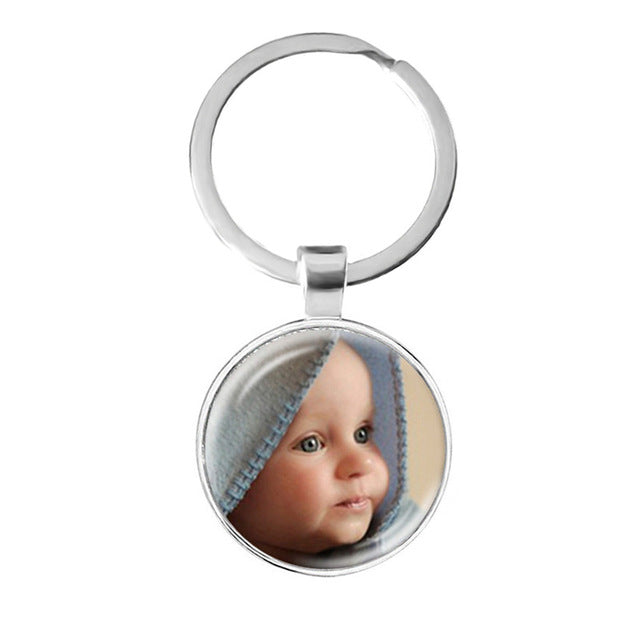 Personalized Custom Keychain Photo Mum Dad Baby Children Grandpa Parents Custom designed Photo Gift For Family Anniversary Gift